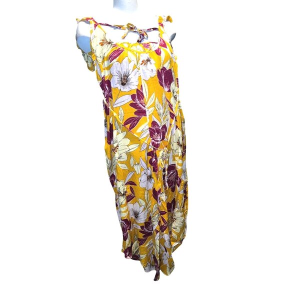 Band of the Free NWT Euphoria Gold Floral Wide Leg Jumpsuit Sz Small Womens Yell - Picture 11 of 14